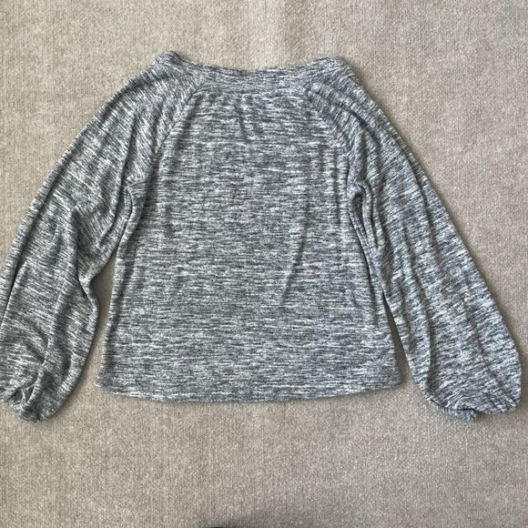 Lou & Grey Sweatshirt Womens XS Grey Terry Pullover Comfort Lounge Sweater - Picture 7 of 8